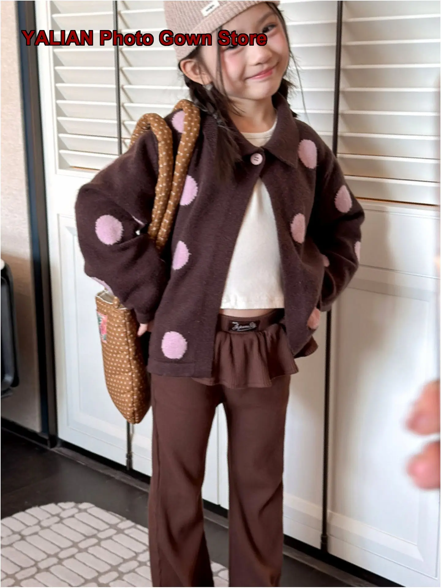Boys Girls Pullover Sweater Kids Autumn Winter Turtleneck Knit Top Stylish Cartoon Pattern