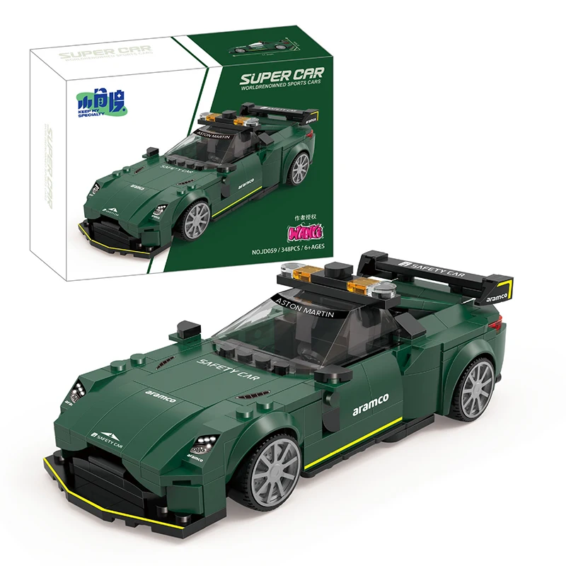 MOC سباق السيارات اللبنات مجموعة السوبر DIY نموذج سرعة مركبة الطوب الإبداعية لعبة تعليمية طفل هدية عيد الميلاد JD056-JD062 #3