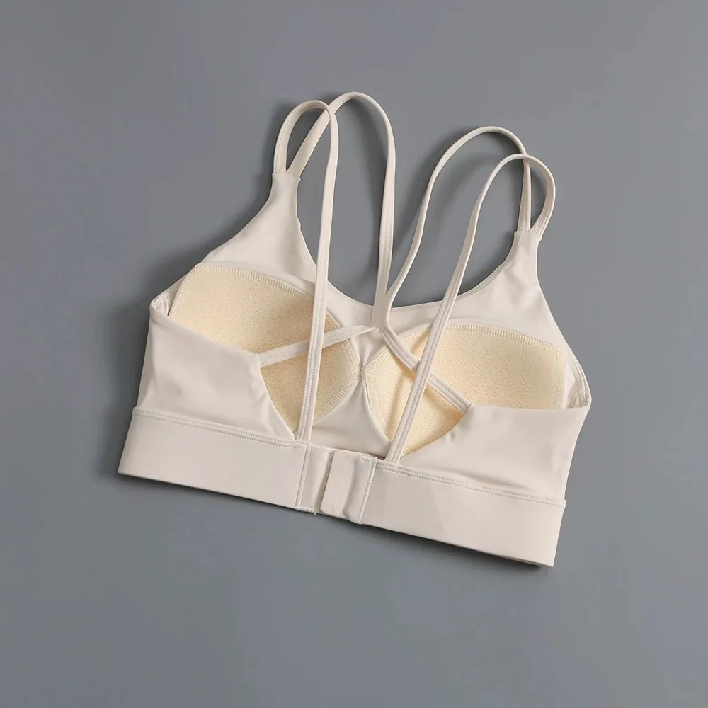 Sportunterwäsche mit Brustpolster, stoßfester Fitness-BH, nacktes Yoga-Top, Lauf- und Outdoor-Bekleidung, schöner Rücken für Frauen – Detail 12