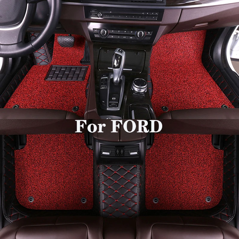 

High Quality Customized Double Layer Detachable Diamond Pattern Car Floor Mat For FORD Focus C-MAX(5seat) Fusion Auto Parts