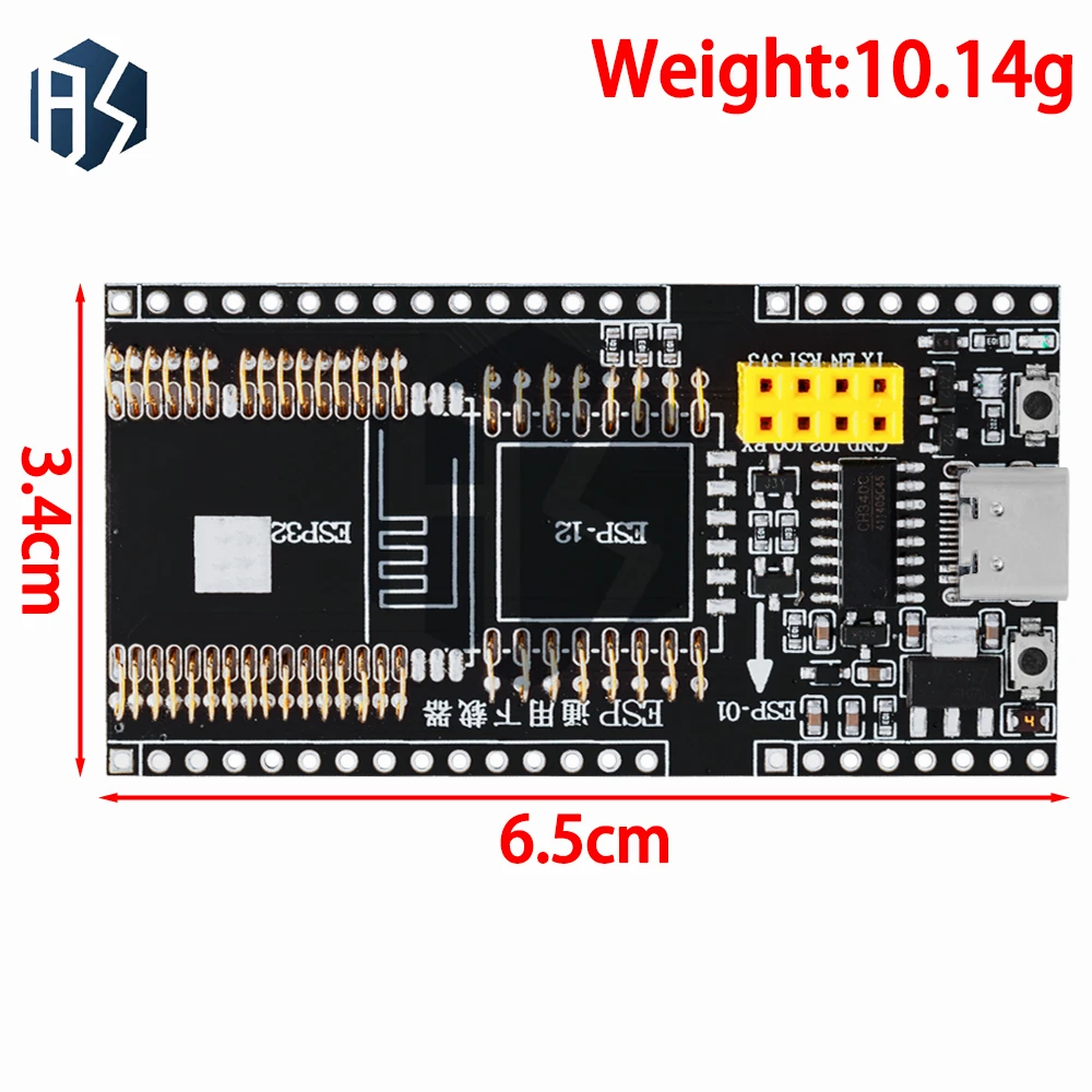 ‌ Esp32 pro 2025 hub programador iot universal-placa de dev multiprotocolo com wi-fi 6/blu 5.3 e usb-c pd para ESP-01S/12/32-S3/wro