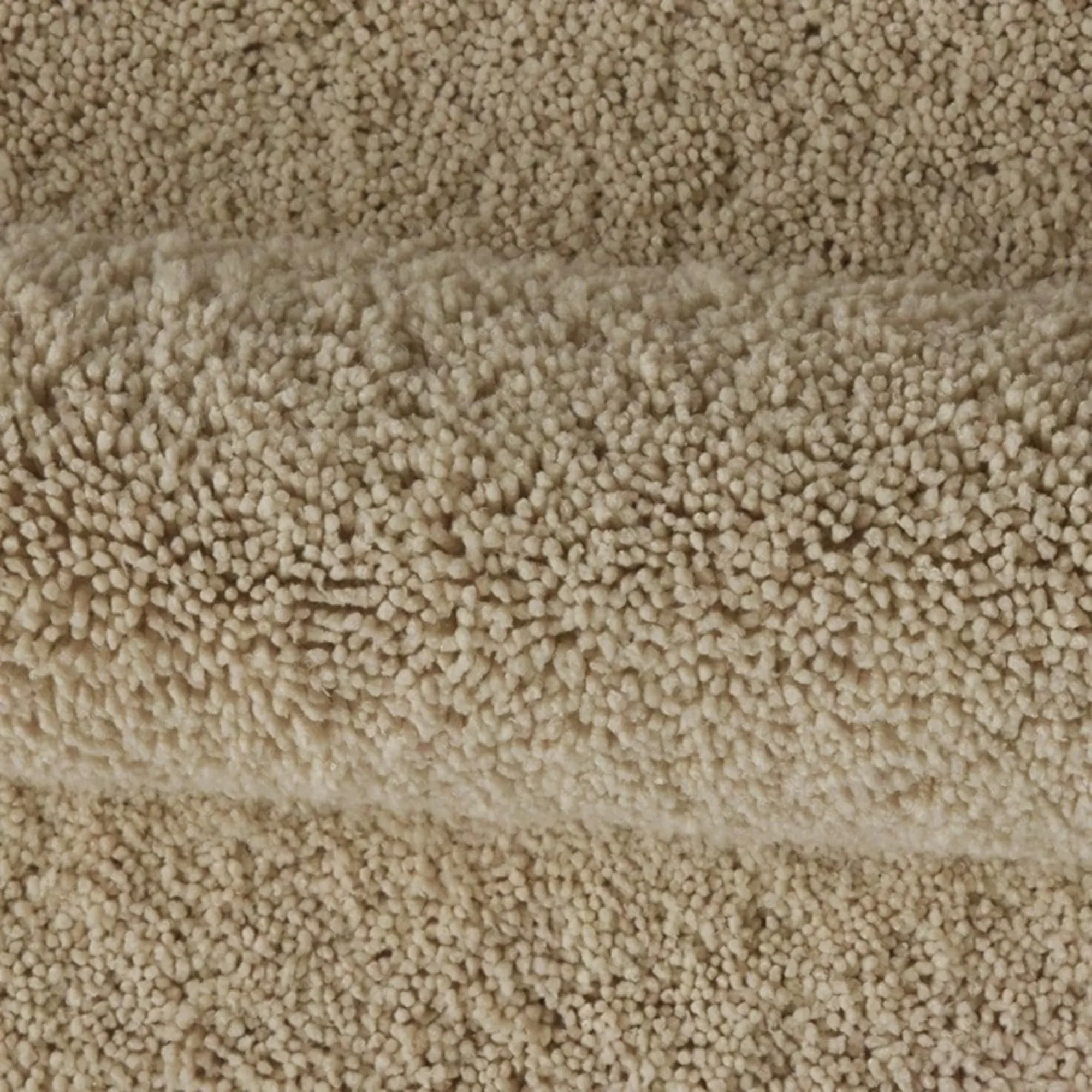 Recycled polyester bathroom rug, brown, 20" x 34", machine washable, super soft plush, non-slip backing