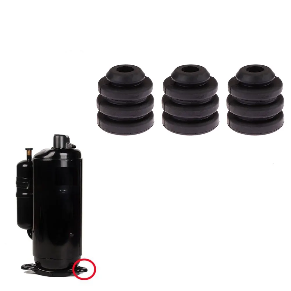 For Air Conditioner Rubber Vibration Pad Kit 3pcs for Compressor Mounting and Mechanical Oscillation Reduction