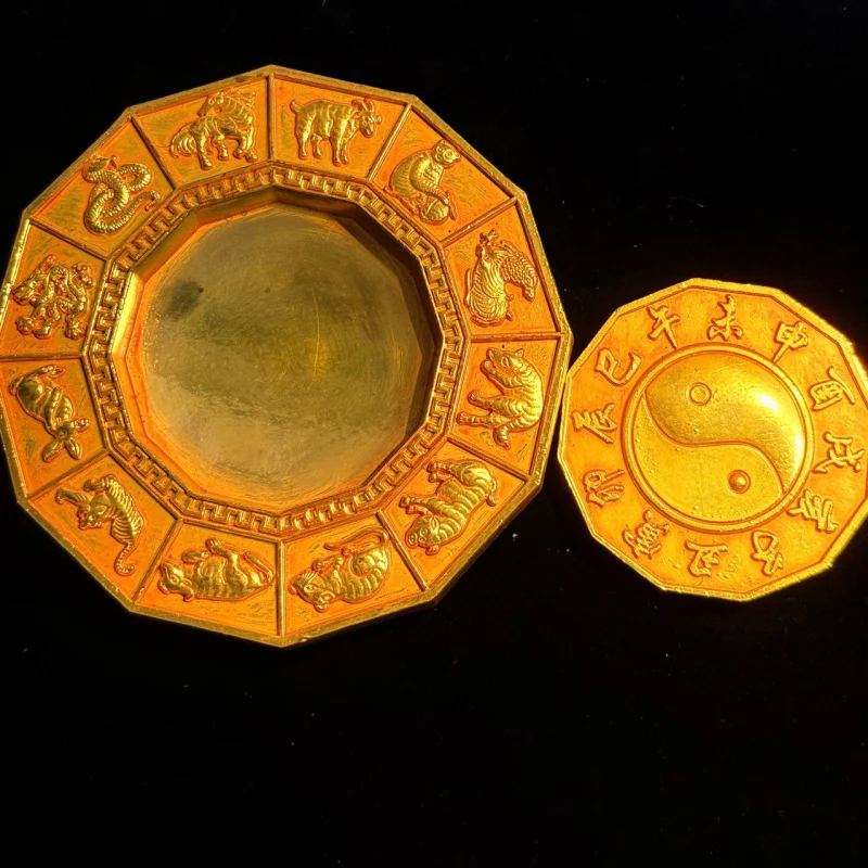 Imitation copper Yin-Yang Five Elements necklace pendant, a personal amulet men and women, brass Tai Chi disc