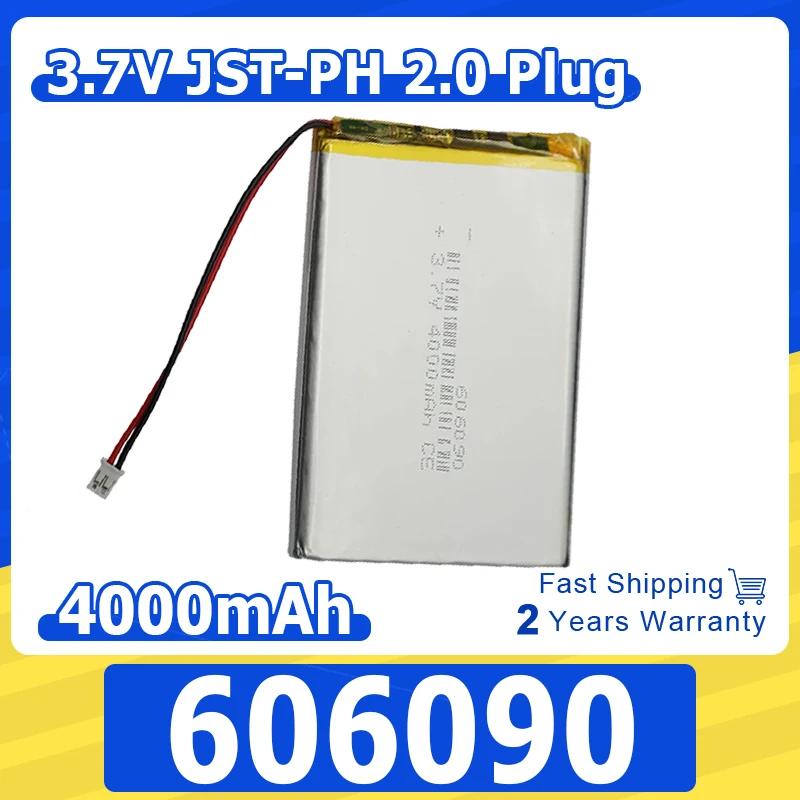3.7V 4000mAh 14.8Wh Li Lithium Battery 606090 Lipo For Keychron k2 Keyboard GPS Car Dashcam