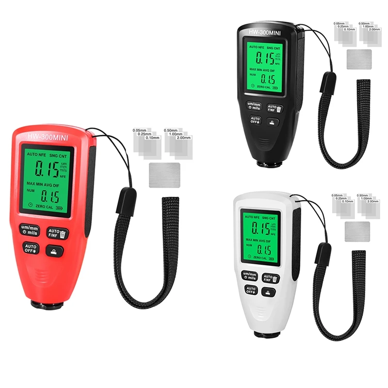 

ABSF HW300MINI Digital Thickness Gauge Tester Auto Car Paint Measuring Instrument Paint Layer Measuring Device Tool