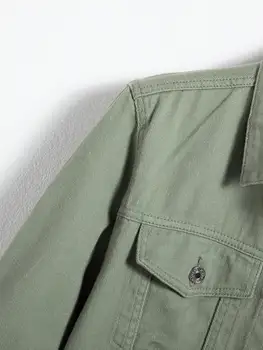 Men's Denim Jacket for Spring and Autumn. Green Coat. Fashionable, Trendy, Simple Style. For Daily Casual Wear. 5 Men's Denim Jacket for Spring and Autumn. Green Coat. Fashionable, Trendy, Simple Style. For Daily Casual Wear. 5