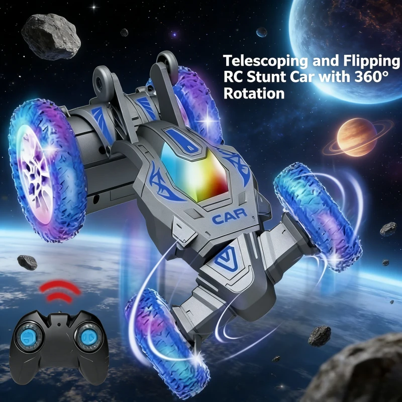 

360° Rotation 2.4G RC Stunt Car | Telescoping Flipping Off-Road Drift Toy for Boys Adults