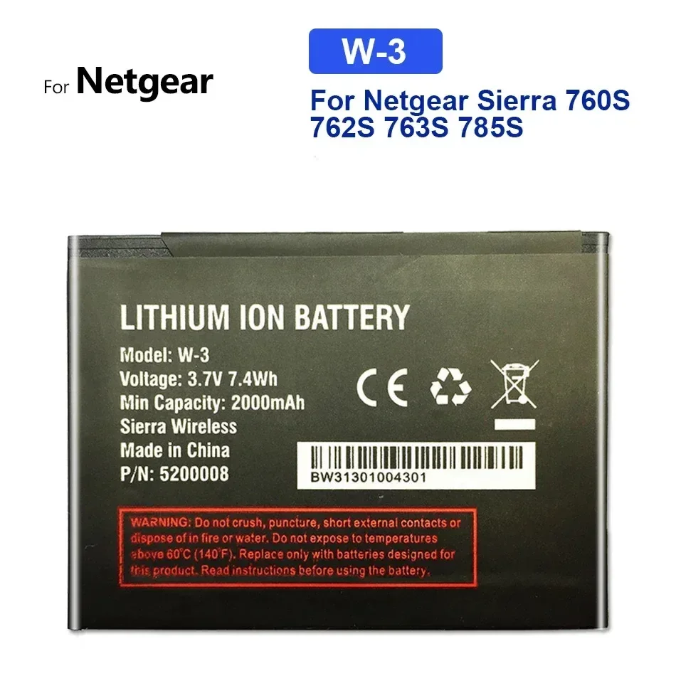 Аккумулятор W-3 W3 для Netgear Sierra 760S 762S 763S 785S, литий-ионный литиевый аккумулятор для мобильного телефона, 2000 мАч