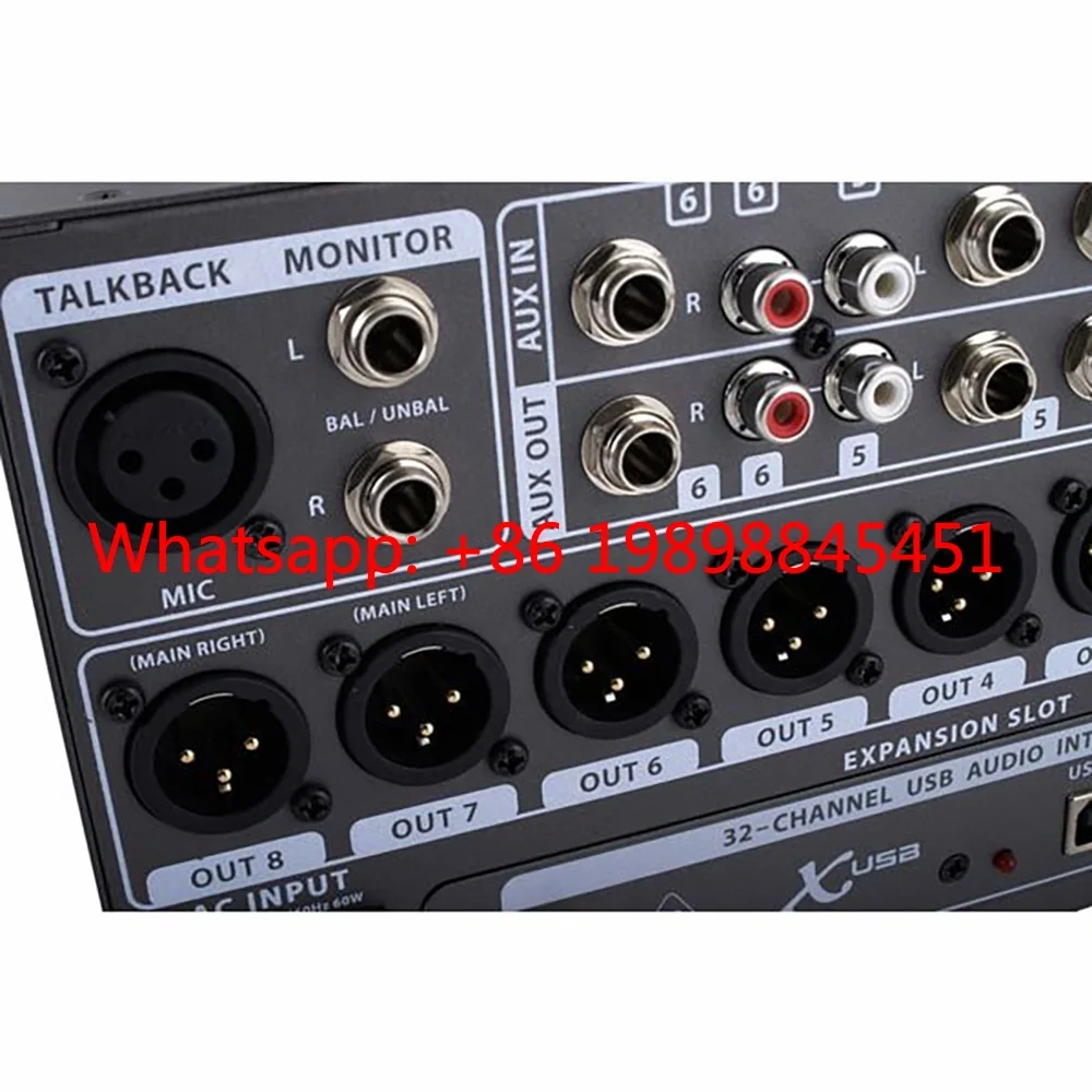 16 Entradas XLR 8 Saídas XLR Sistema de PA Mixer Digital de Estúdio Behringer X32 Rack Console Digital de Áudio de 32 Canais