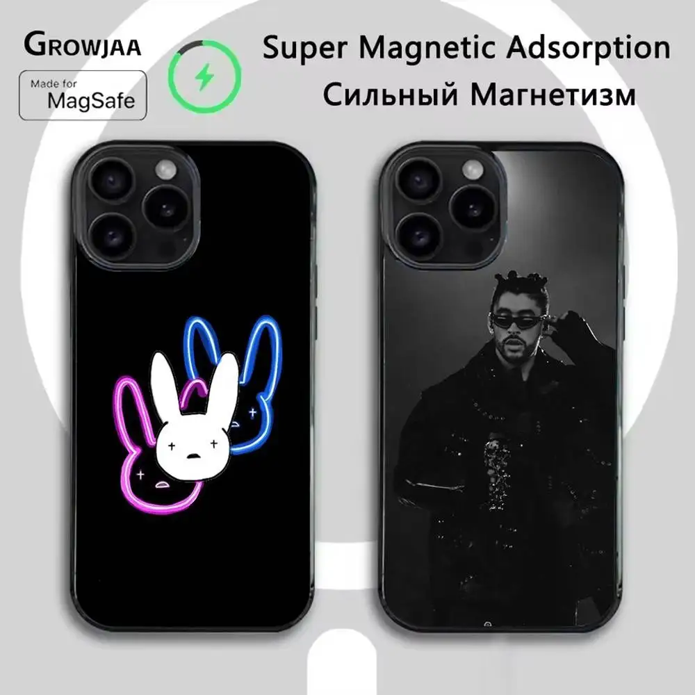 

Bad B-Bunny Phone Case For iPhone 16e,16,15,14,13,12,11,Plus,Pro,Max,Mini Magsafe Magnetic Wireless Charging