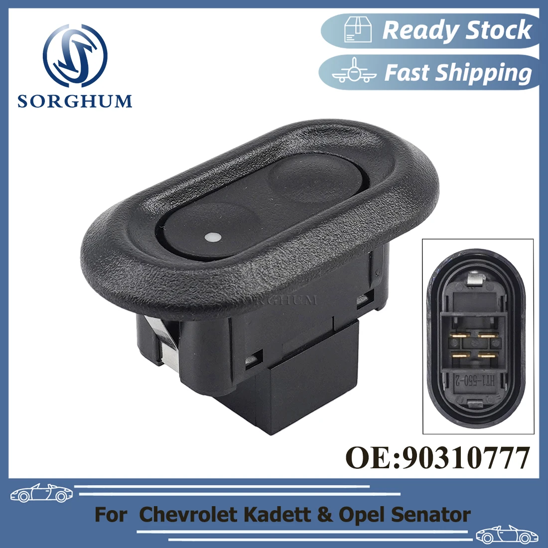 

SORGHUM 90310777 Passenger Side Power Window Switch Button for Chevrolet Kadett 1994-1998 Omega 1993 for OPEL Senator B/Carlton