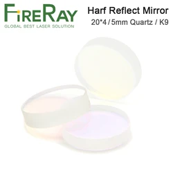 FireRay Half Reflect Mirror 20*4mm 20*5mm Quartz / K9 Material for YAG Laser Welding Machine