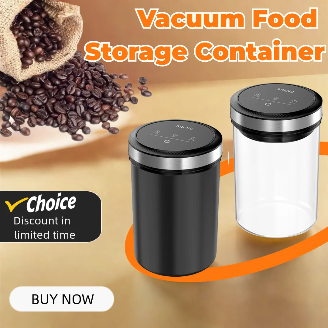 Automatic Vacuum Coffee Canister Vacuum Food Storage Canister Transparent Food Storage Moisture-proof Air Extraction Airtight