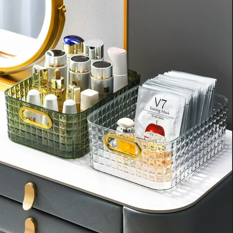 Futurism Box Storage Bathroom Accessories Poatable with Handle Kitchen Desktop Makeup Organizers Basket Jewelry Organizer Box