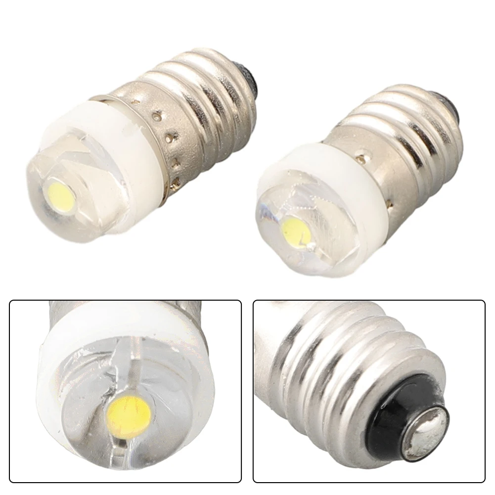 3/4.5/6V 0.5W 6000K LED bianco E10 lampadina di ricambio per torcia torcia lanterna torcia a LED lampadina E10 bocca a vite strumento da campeggio