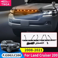 For 2008-2021 Toyota Land Cruiser 200 LC200 Middle Grid Grille Decorative Lights Width Lamp Modification Accessories 2020 2019