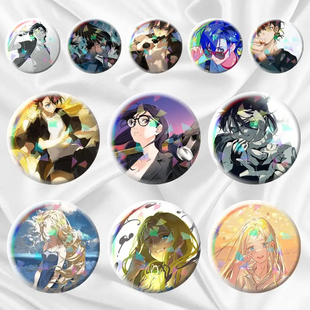 

Summer time Render Anime 75mm 44mm 25mm Brooch Backpack Hat Pins Accessories Toys Badge