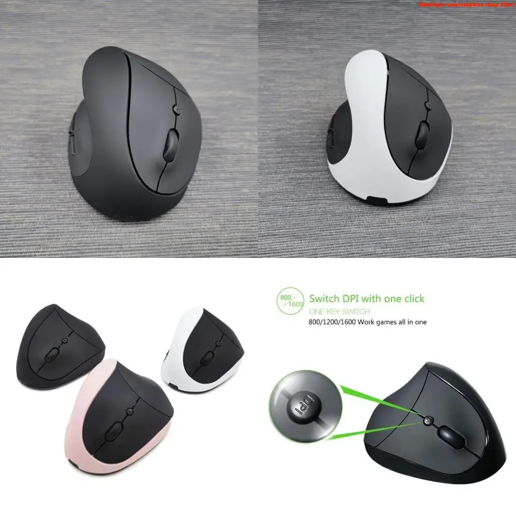 L9NA Wireless Ergonomic Mouse Vertical Mouse Adjustable 800-1600DPI Cordless Mouse for Left Hand Users for PC Laptop