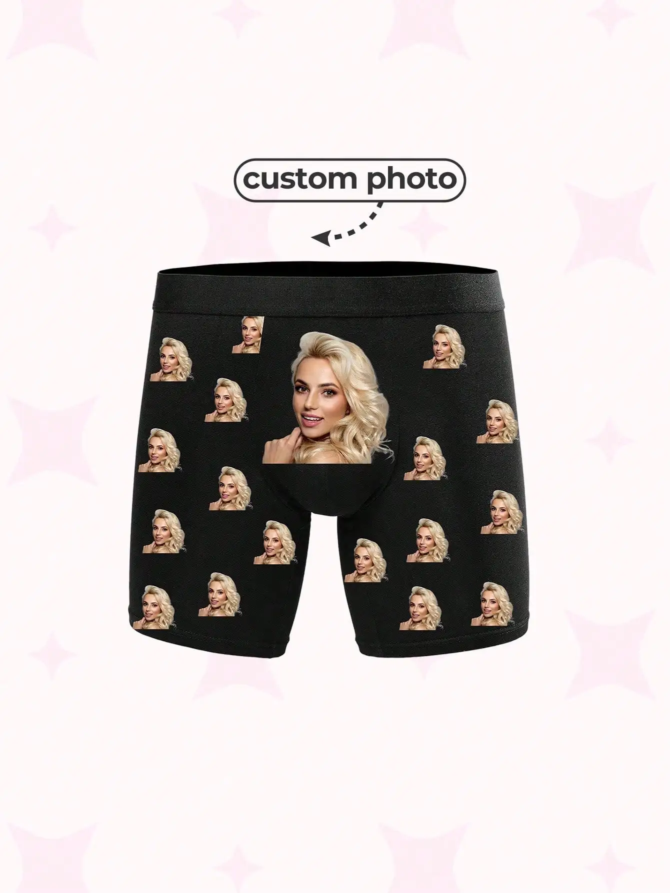 

Мужские трусы-боксеры с индивидуальной фотопечатью, подарок на День святого Валентина, персонализированное нижнее белье