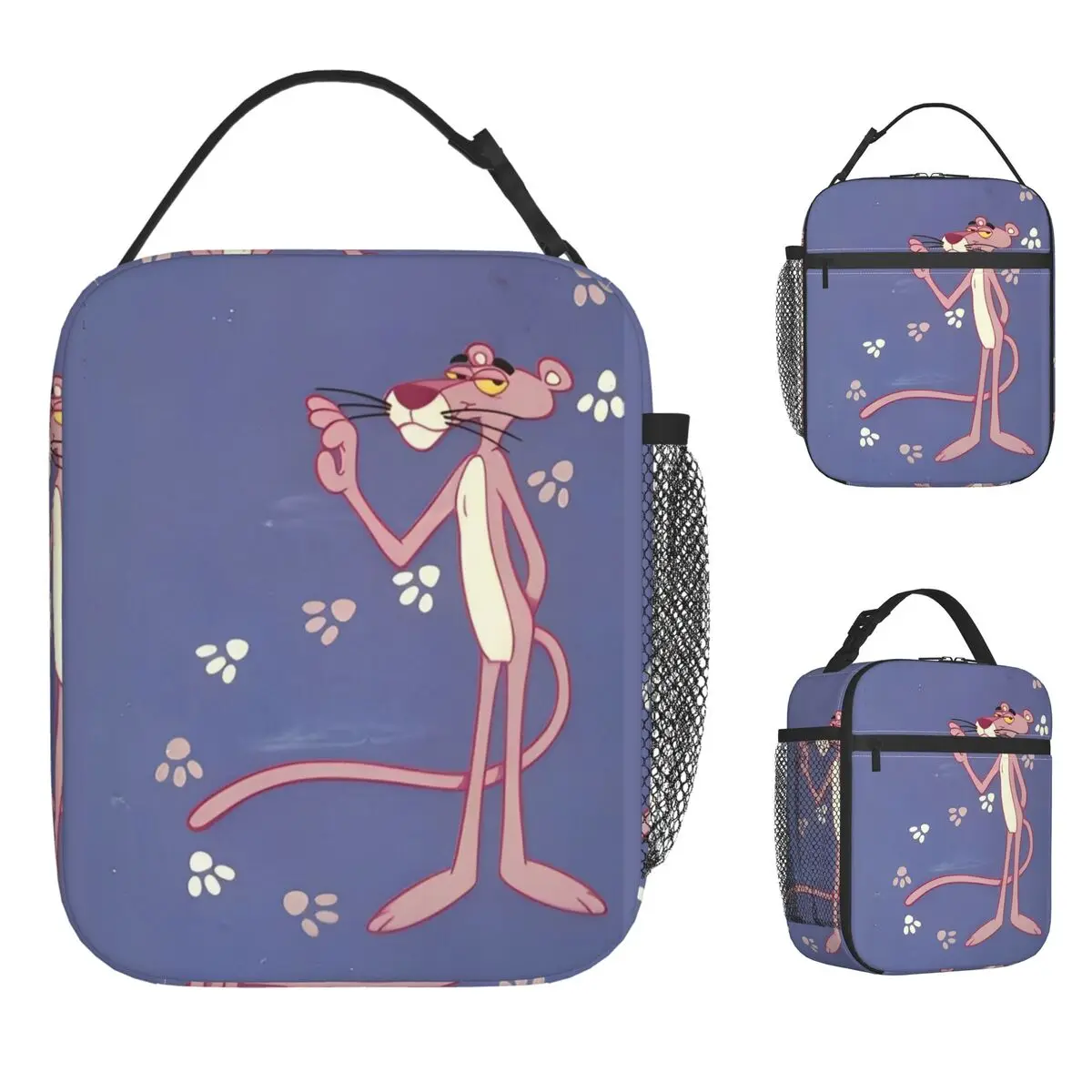 

Pinks Panthers милая изолированная сумка для обеда с героями мультфильмов, большой контейнер для еды, термосумка, ланч-бокс, сумка для офиса, путешествий, сумки для еды