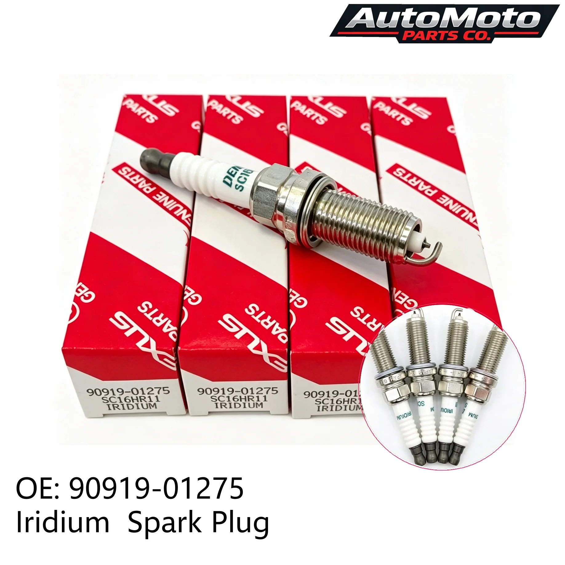 SC16HR11 90919‑01275 Iridium Spark Plug Car Engine Spark Plugs For Toyota Corolla Yaris Vios Lexus CT Series
