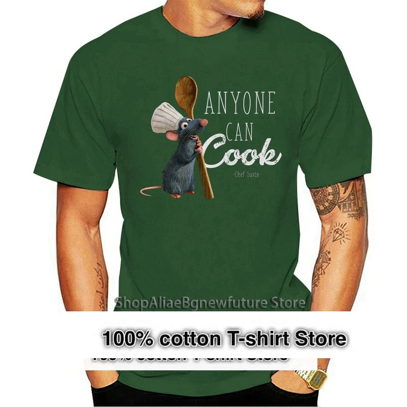 Fifth Sun Ratatouille Men's Anyone Can Cook T-Shirt High Quality Men T Shirts top tee