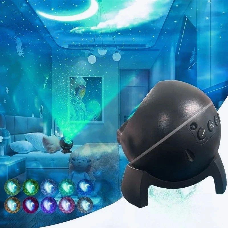 جهاز عرض Galaxy Light Projector Northern Light Projector Starry Sky Ambient Light Aurora Galaxy Light Bedroom Novelty Galaxy Projector