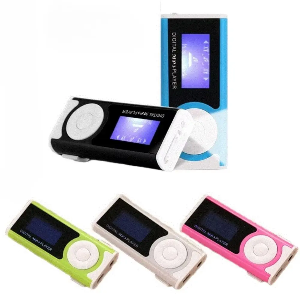 Lossless Sound Portable Mini MP3 Player with LCD Screen Card Slot USB MP3 Music Players Metal Clip Slim Student Walkman Gift