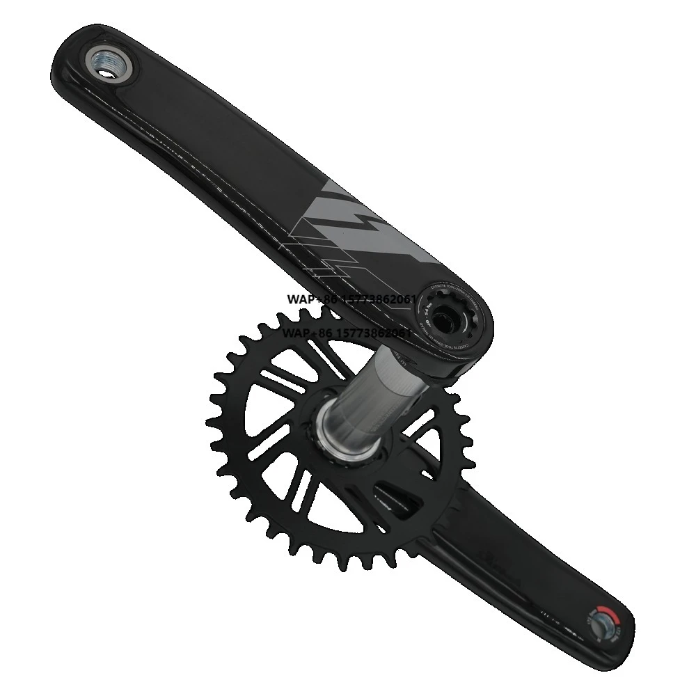 

Mountain Bike BMX Freewheel 2-piece Crankset 34/36/38/42T Direct-Mounted Carbon Single Chainring Forged Hollow Crank Arms