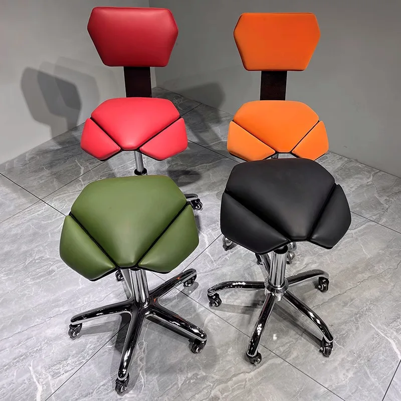 #Business Cadeira De Barbeiro Hairdresser Chairs  Stools with Wheels Furniture for Salon Beauty Beds Auxiliary Chair