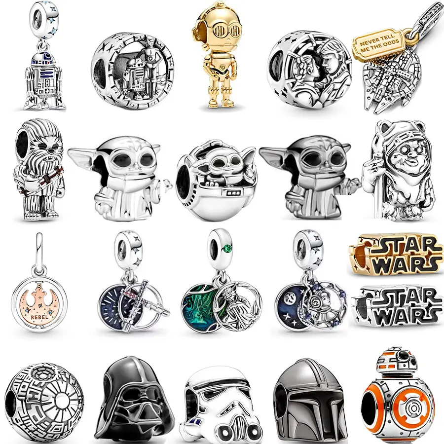 

Best-selling 100% 925 sterling silver Disney Star Wars pendant, a fashionable gift option for women, suitable for DIY bracelets.