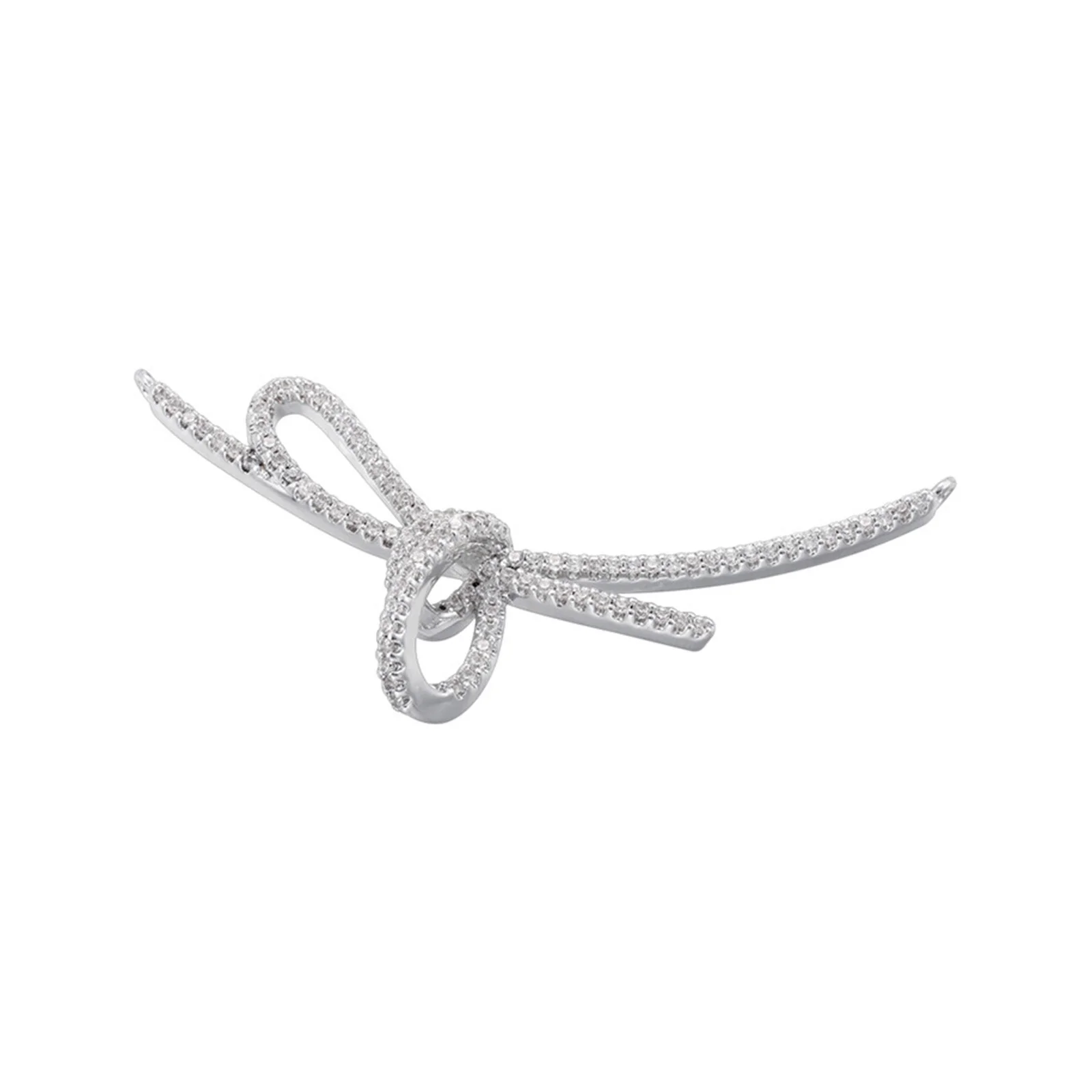 1 قطعة Bowknot النحاس موصلات السحر متعدد الألوان مايكرو تمهيد واضح مكعب زركونيا النتائج مجوهرات للنساء الملابس موصلات