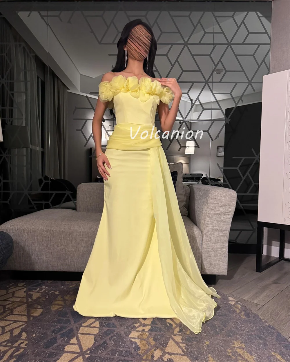 Индивидуальные современные стильные одинаковые трикотажные платья ручной работы с цветочным принтом трапециевидной формы с открытыми плечами Длинные платья на заказ Модные платья для особых случаев