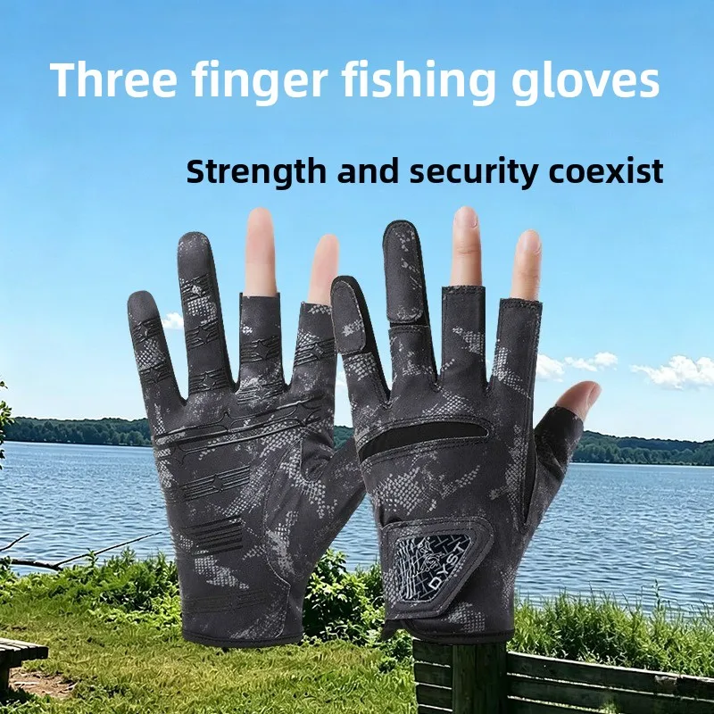 

Fishing Thin Outdoor Fishing Breathable Cool Palm Non-slip Sunscreen Wear-resistant Leak Three Fingers