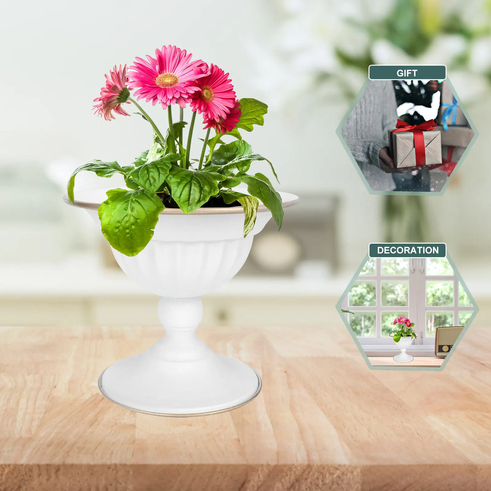 

1Pcs Iron Flowerpot Creative Desktop Flower Holder Modern Vase Home Decorative Flower Container Simple Vase Home Flowerpot
