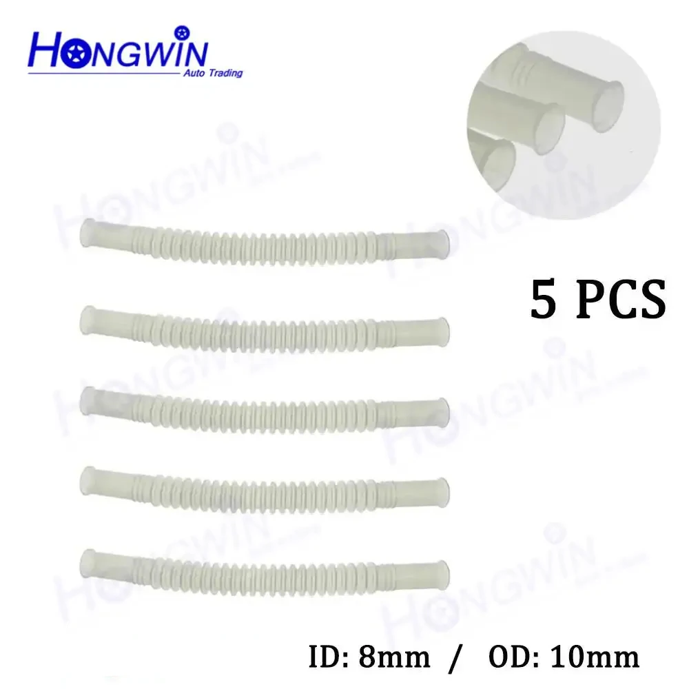 ID OD: 8*10*8 10 12 15 20 25 30CM White Color Nylon Tube Fule Line Bellows Corrugated Pipe For Fuel Pump Plastic Universal