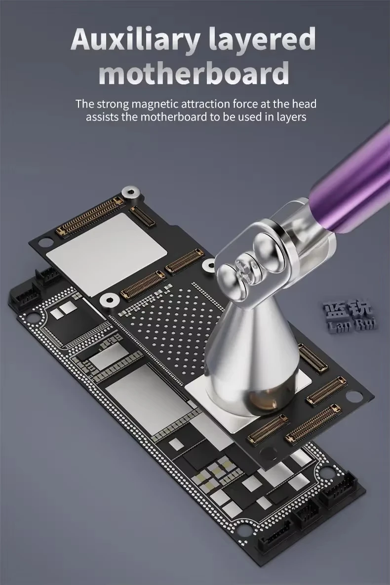 Lanrui G4 Explosion-Proof Magnetic Layer Separator for Phone Motherboard Repair Full Metal Rotatable Handle Strong Suction Tool