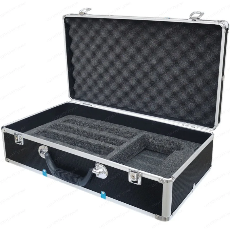 Caja de Almacenamiento de Micrófonos de Aluminio Portátil Universal para Micrófonos Inalámbricos de Escenario (1 a 2/4 micrófonos)