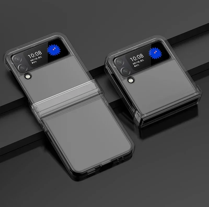 حافظة هاتف لهاتف سامسونج جالاكسي Z فليب 6 5 4 3 5G، سامسونج فليب 6 5 جرام، جالاكسي Z فليب 5 حافظة بمفصلات بلاستيكية بلون الحلوى