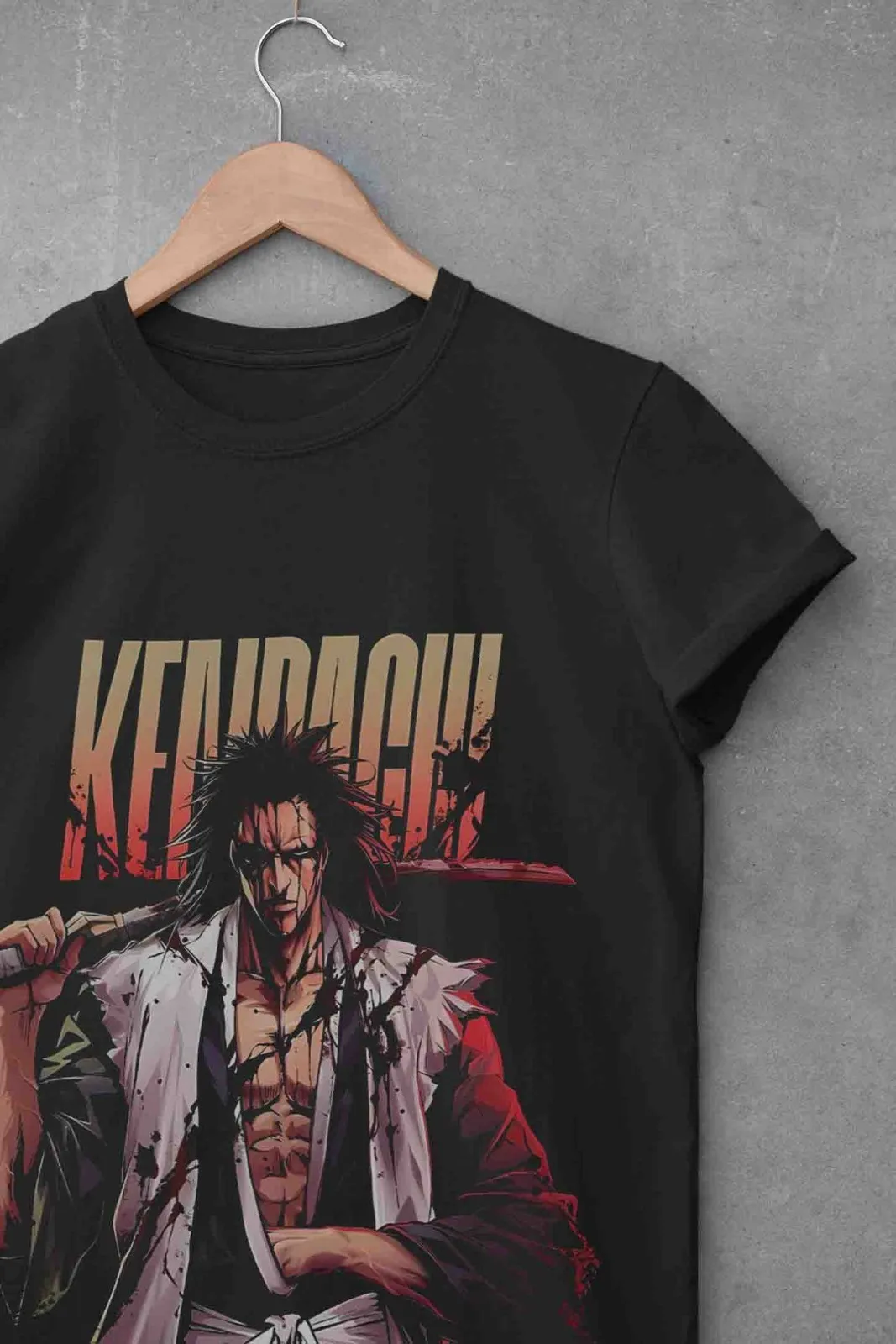 Zaraki Kenpachi Shirt Bleach Anime Tshirt Ichigo Bankai T-Shirt Aizen Yhwach Tee