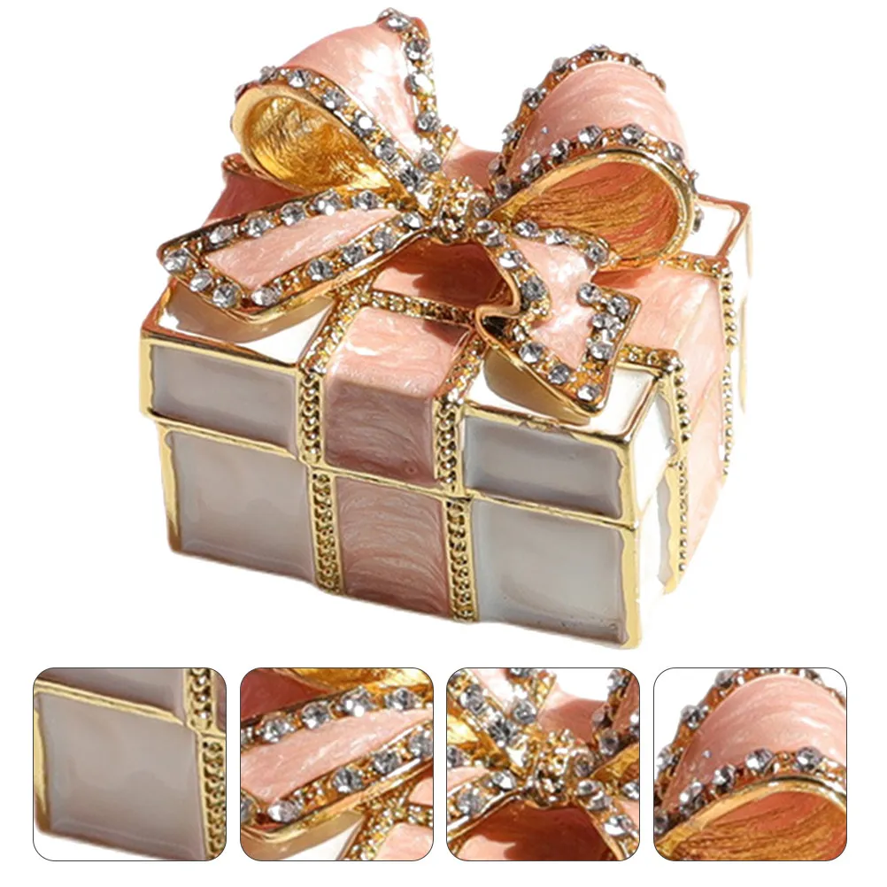 

1Pcs Premium Jewelry Gift Box Elegant Bowknot Design Exquisite Jewelry Storage Container for Rings Necklaces Pendants Wrapping