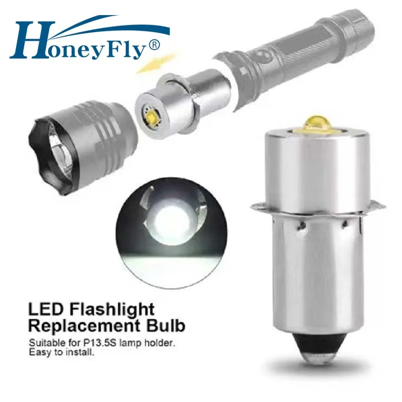 

HoneyFly 5Pcs LED Flashlight Bulb P13.5s LED 3W 3V 6V Bulb Warm White/Cold White For Torch Light Mechanical Instruments