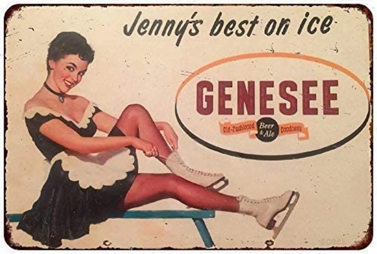Tin Sign Vintage Aluminum New Tin Sign Aluminum 1981 Genesee Beer & Vintage Metal Sign  Iron Painting Metal Decoration