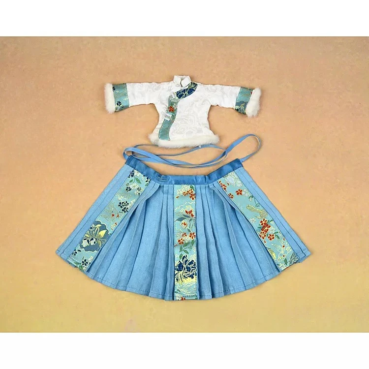 1/6 Maßstab Chinesisches Tang-Kostüm für Frauen, bedruckter Hanfu-Pferdegesichtsrock, Kapuzenumhang für 12-Zoll-Soldaten-Actionfigur-Puppe – Detail 30