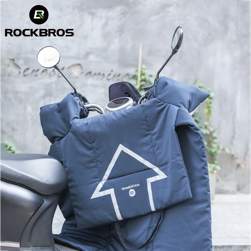 ROCKBROS Electric Bicycle Windproof Cover Waterproof Winter Thickened Keep Warm Motorcycle Windshield Cold Protection Quilt Bike