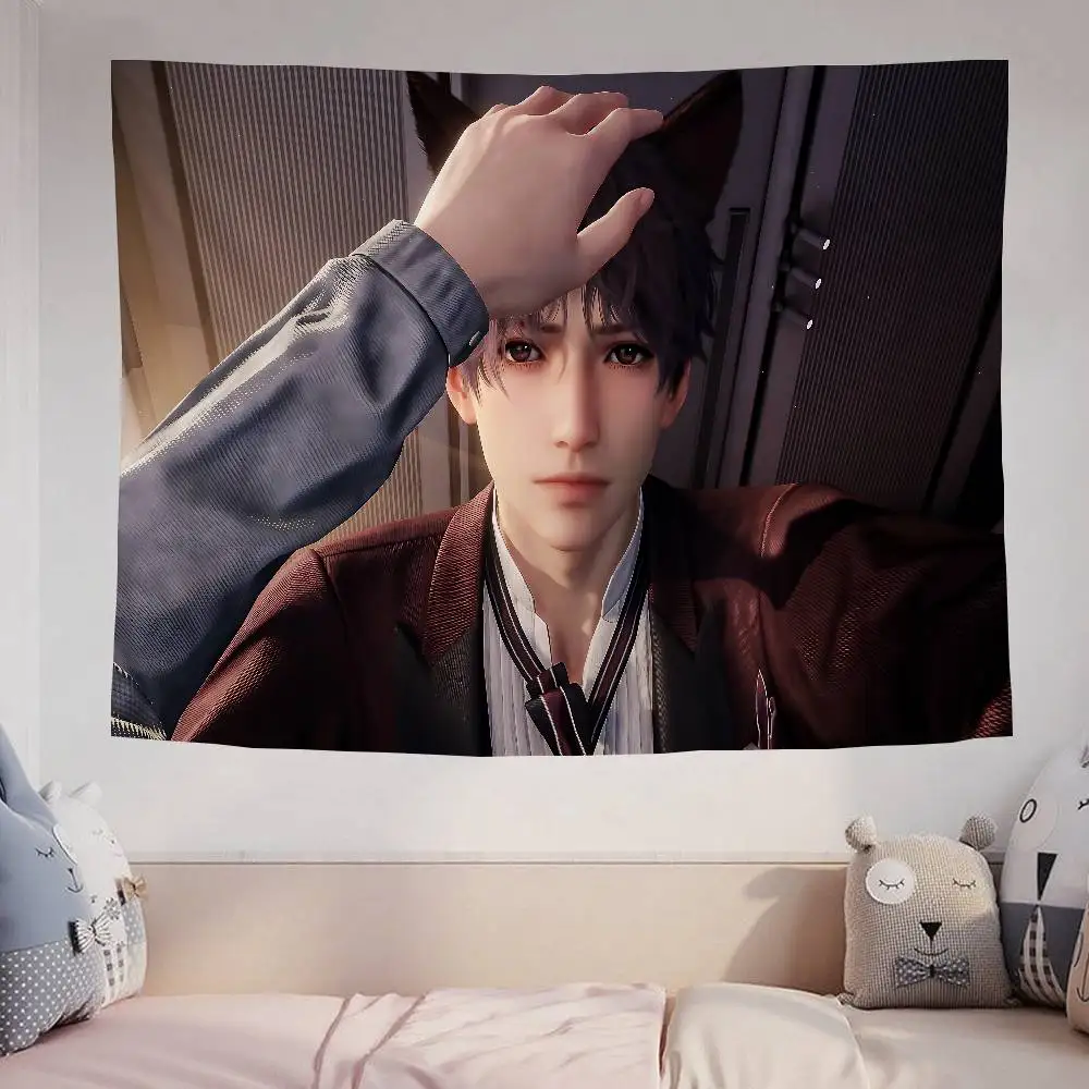 L-الحب والمساحة العميقة رافاييل نسيج الجدار الشنق نسيج آرت ديكو نمط بطانية الستار غرفة نوم المنزل غرفة المعيشة الديكور