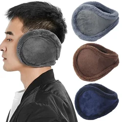 Engrossar adulto das mulheres dos homens inverno veludo manter a pele quente velo earmuffs moda pano de pelúcia envoltório capa orelha muffs banda mais quente earflap