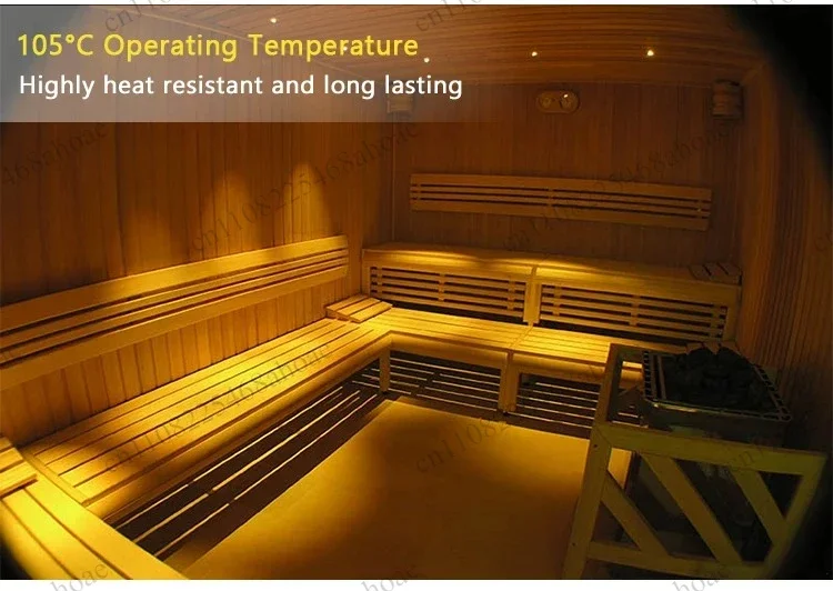 10M IP68 Waterproof COB LED Light Strip 24V Dimmable 105°C High Temp Silicone Flexible Bar For Sauna Industrial Lighting