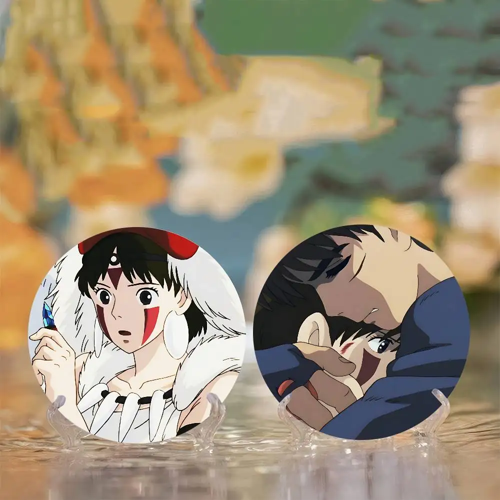 شارات الأميرة مونونوكيز الإبداعية صفيح لينة زر دبابيس الحيوان أيقونة بروش التلبيب على ظهره شارة الملحقات دبوس #3